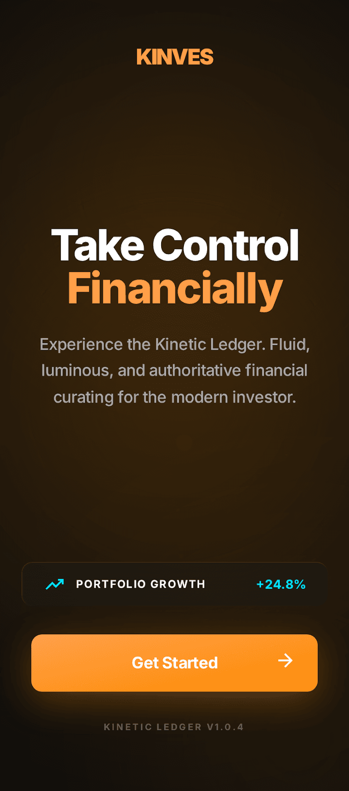 Kinves UI Concept: Obsidian Kinetic Design System