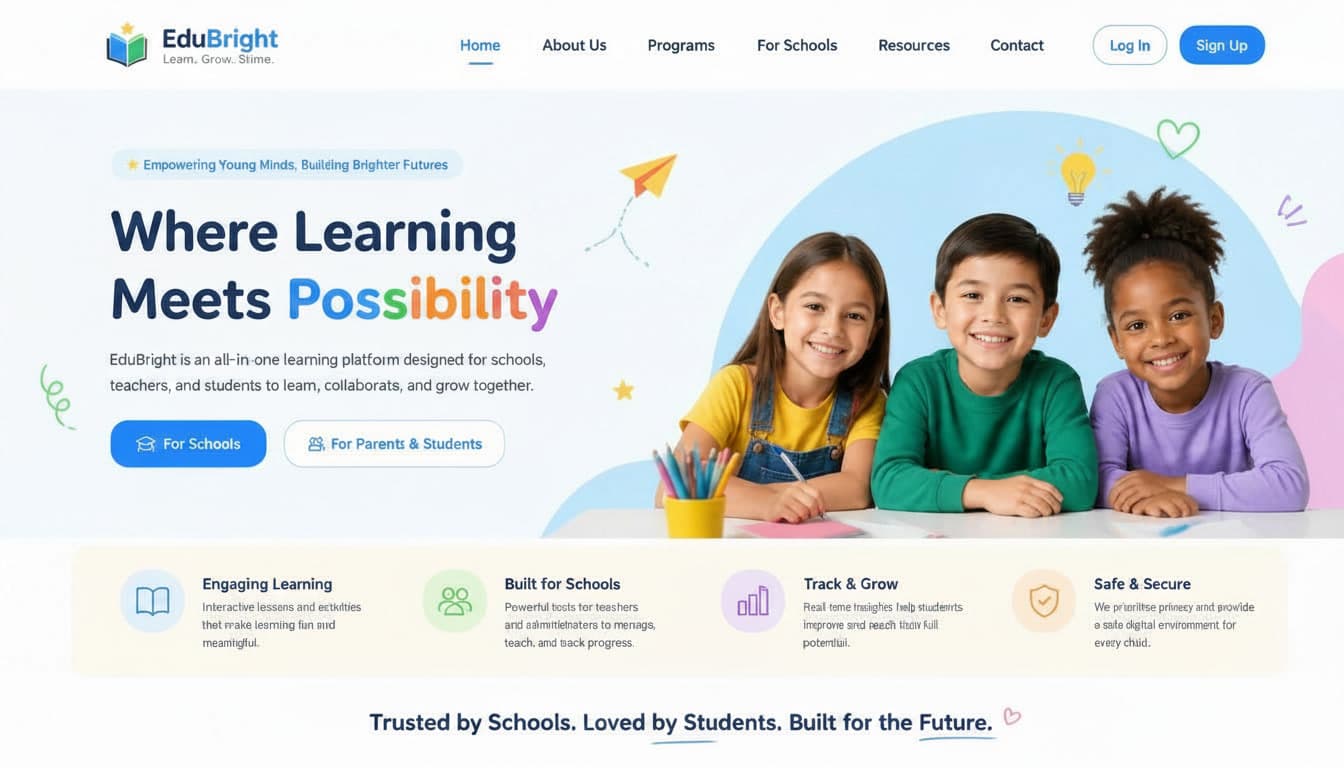 Educational Landing Page Design