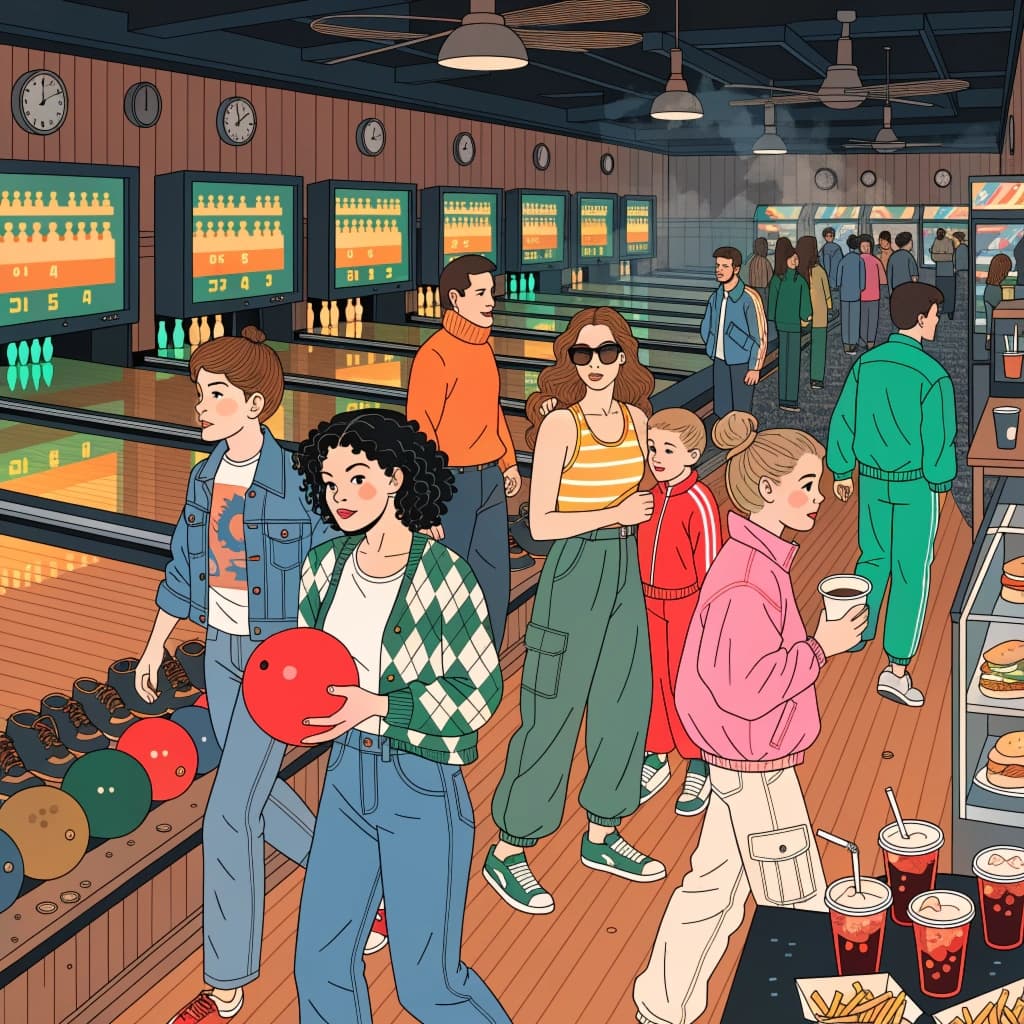1980s Bowling Alley in Motion